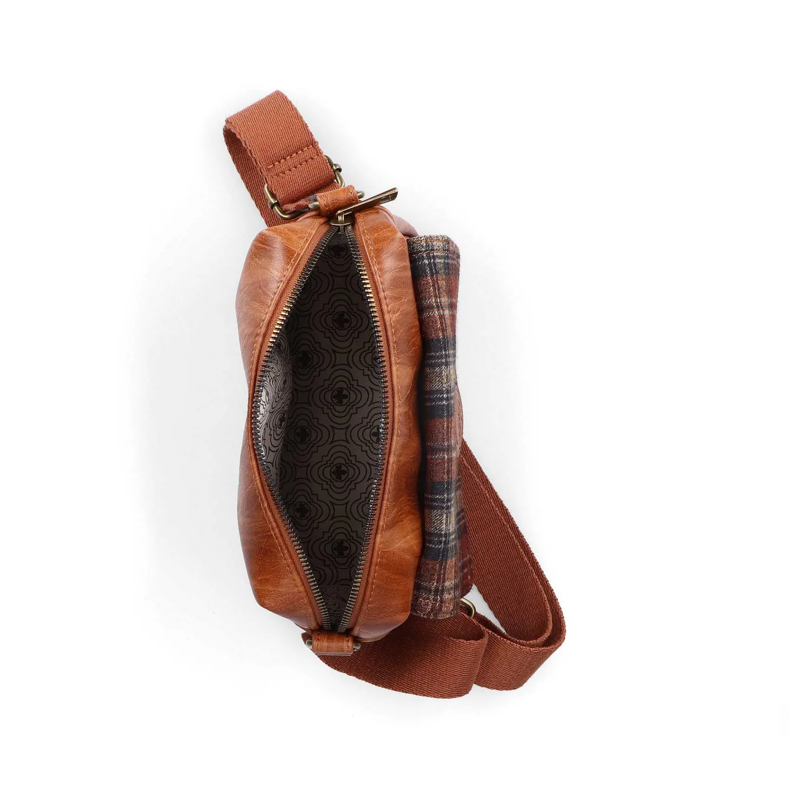 Outlet | Caramel Brown Check Handbag Bags