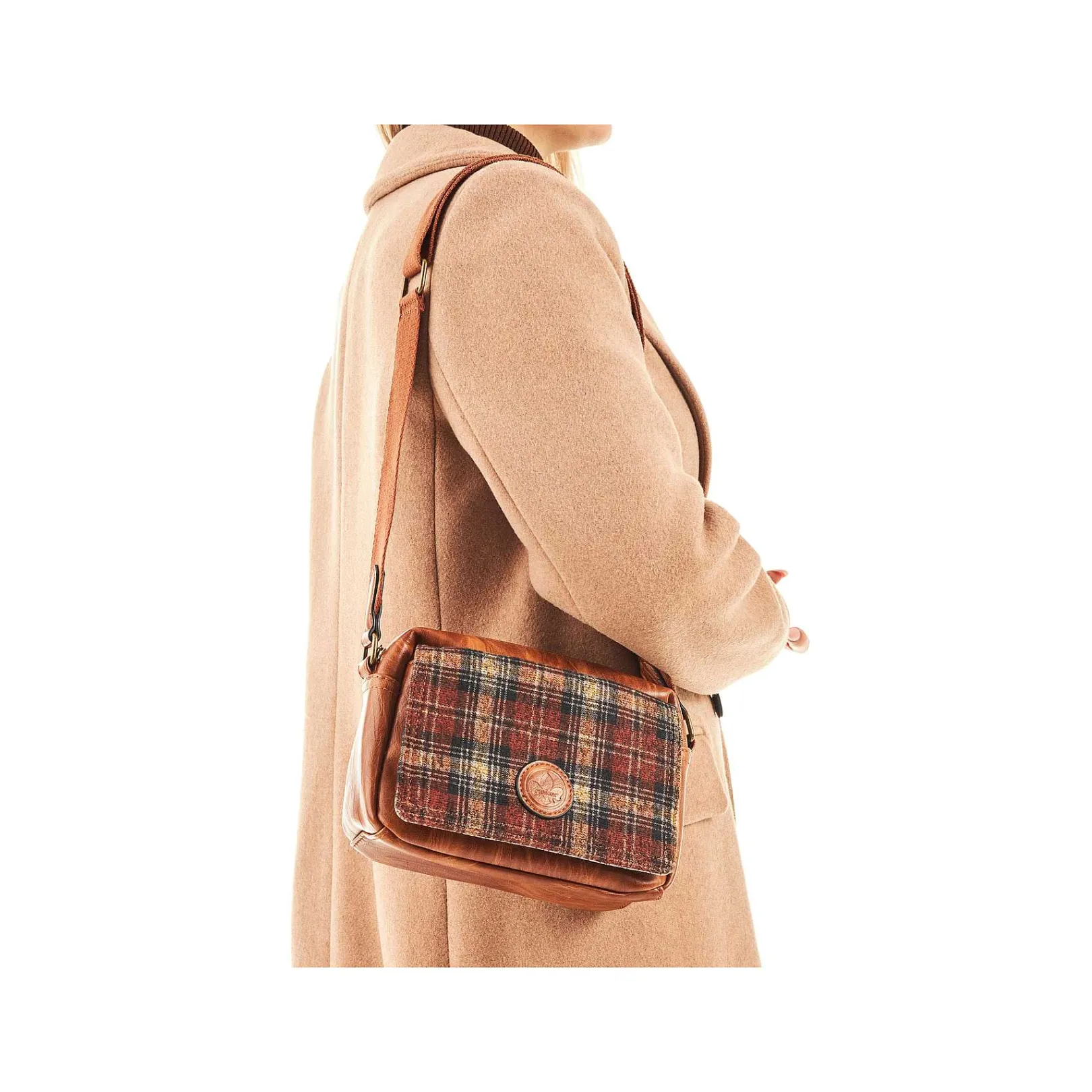 Outlet | Caramel Brown Check Handbag Bags