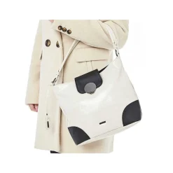 Discount | Handbag Cream Beige Metallic Bags