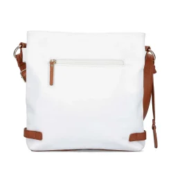 Online | Handbag Pure White-Nut Brown Bags