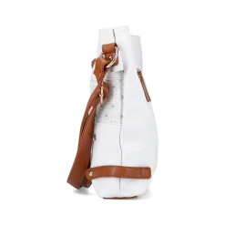 Online | Handbag Pure White-Nut Brown Bags