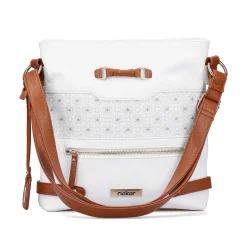 Online | Handbag Pure White-Nut Brown Bags