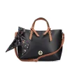 Hot | Shopper Jet Black-Nougat Brown Bags