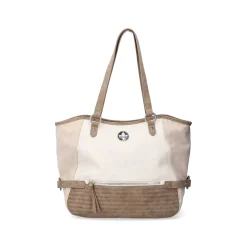 | Shopper Pearl White-Nut Brown-Rose Bags