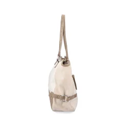 | Shopper Pearl White-Nut Brown-Rose Bags