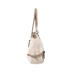 | Shopper Pearl White-Nut Brown-Rose Bags