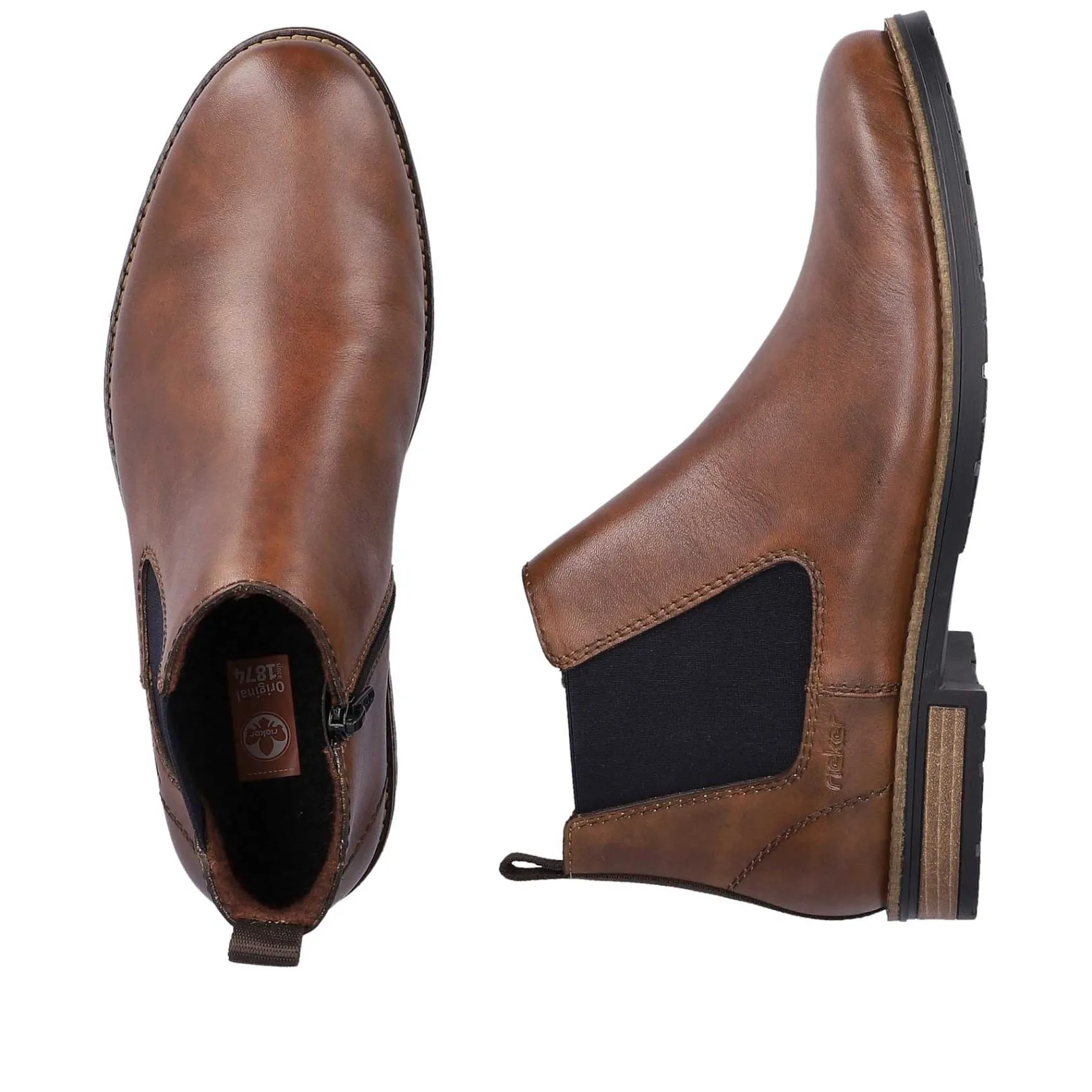 Discount Men'S Chelsea Boots Nut Brown-Black Men'S Boots
