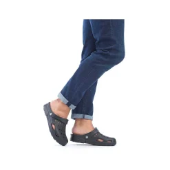 Outlet Men'S Clogs Glossy Black Men'S Mules & Slippers