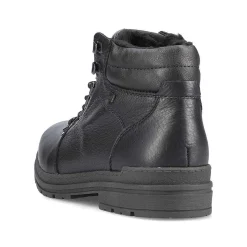 Hot Men'S Corded Boots, Glossy Black Men'S Boots