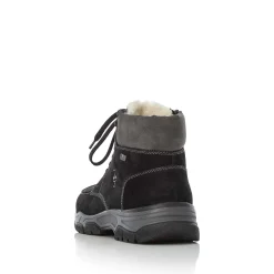 Hot Men'S Corded Boots Deep Black Men'S Boots