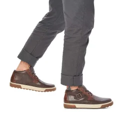 New Men'S Corded Boots Coffee Brown Men'S Boots