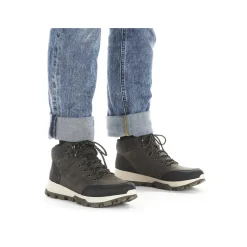 Hot Men'S Corded Boots Coffee Brown Men'S Boots