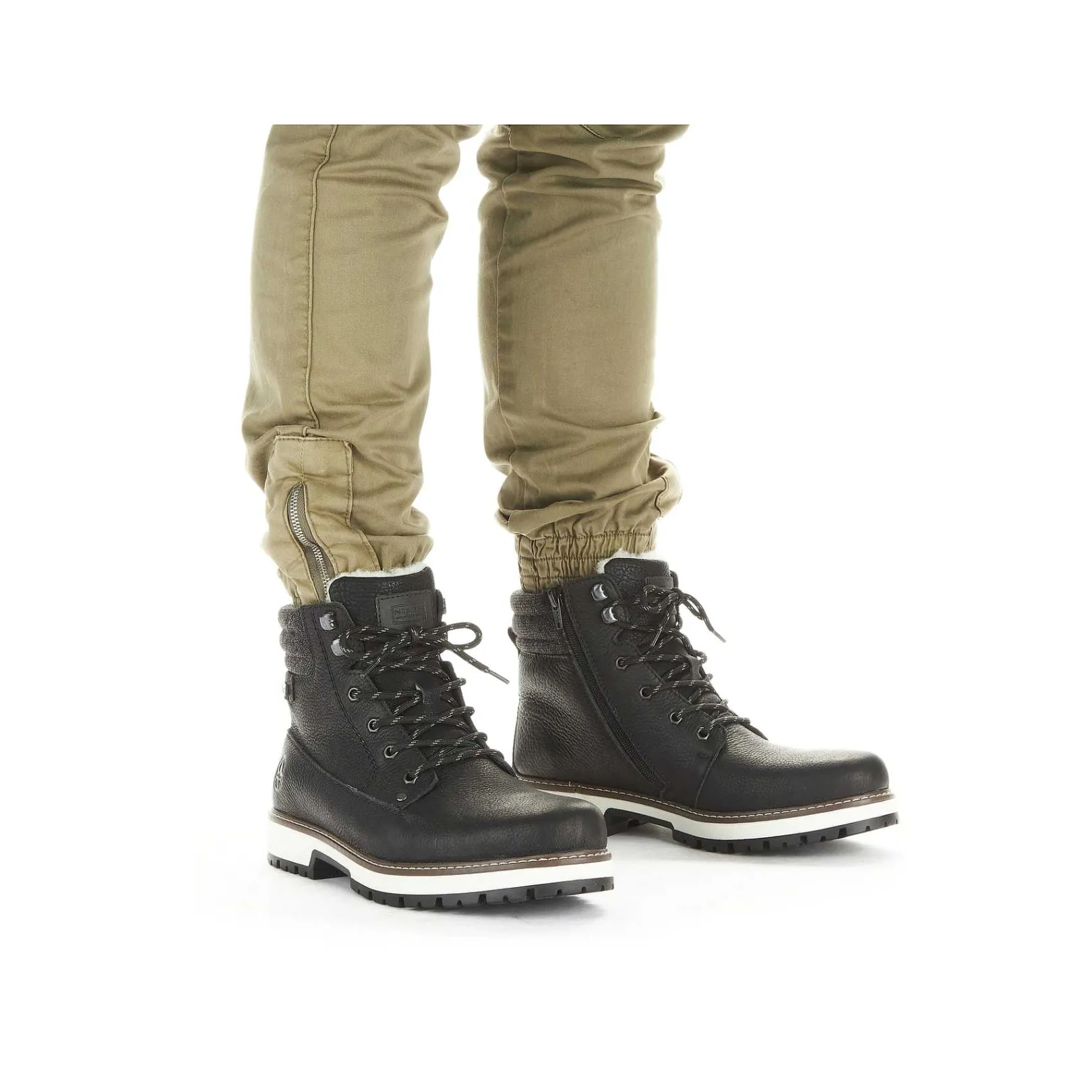 Sale Men'S Corded Boots Deep Black Men'S Boots