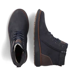 Online Men'S Corded Boots Navy Blue Men'S Boots