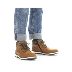 Sale Men'S Corded Boots Caramel Brown Men'S Boots