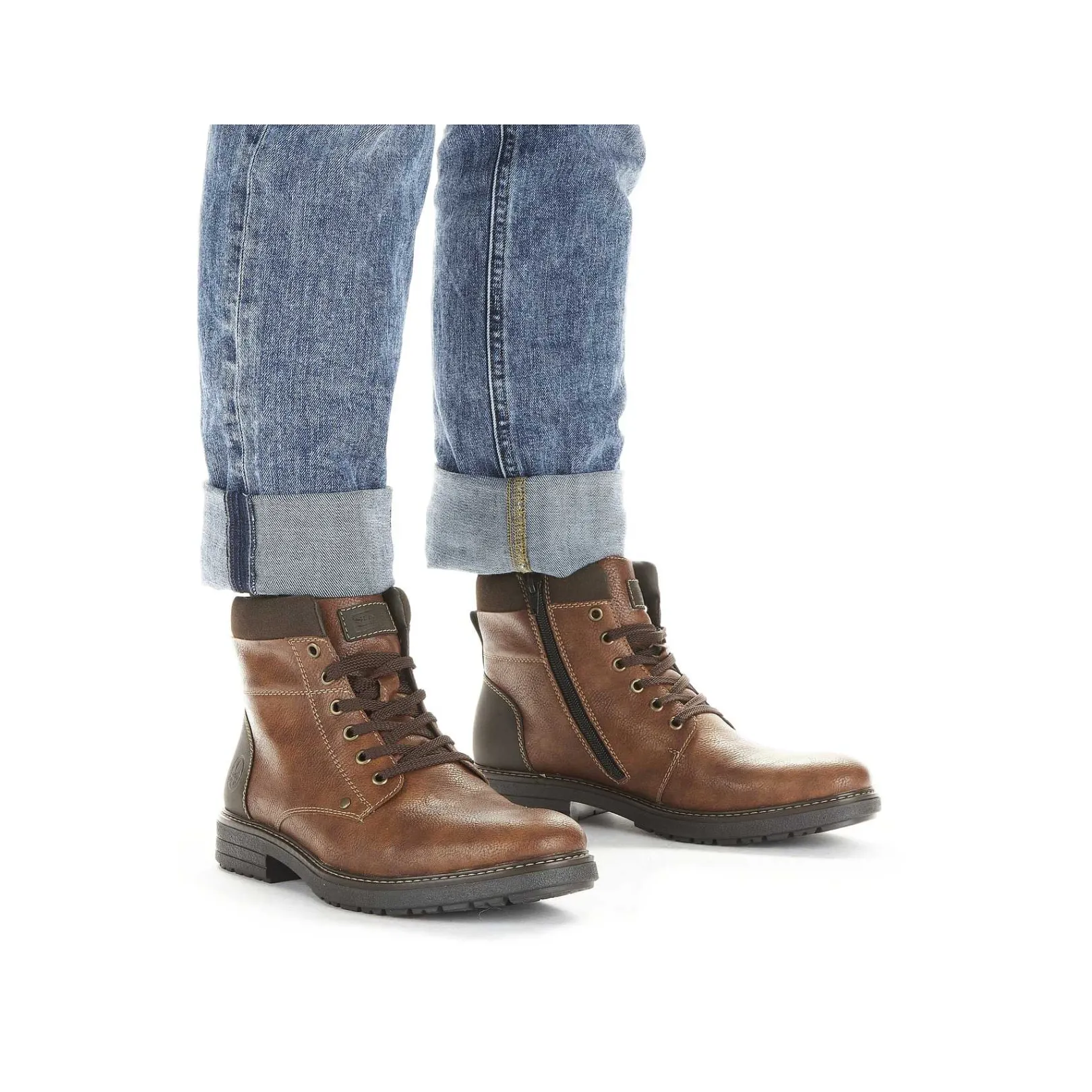 New Men'S Corded Boots Caramel Brown Men'S Boots