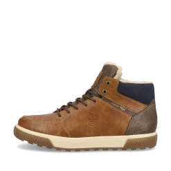 Hot Men'S Corded Boots Nougat Brown Men'S Boots