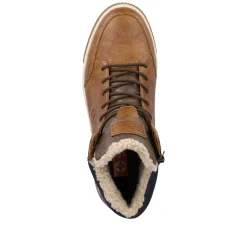 Hot Men'S Corded Boots Nougat Brown Men'S Boots