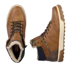 Hot Men'S Corded Boots Nougat Brown Men'S Boots