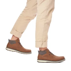 New Men'S Corded Boots Caramel Brown Men'S Boots