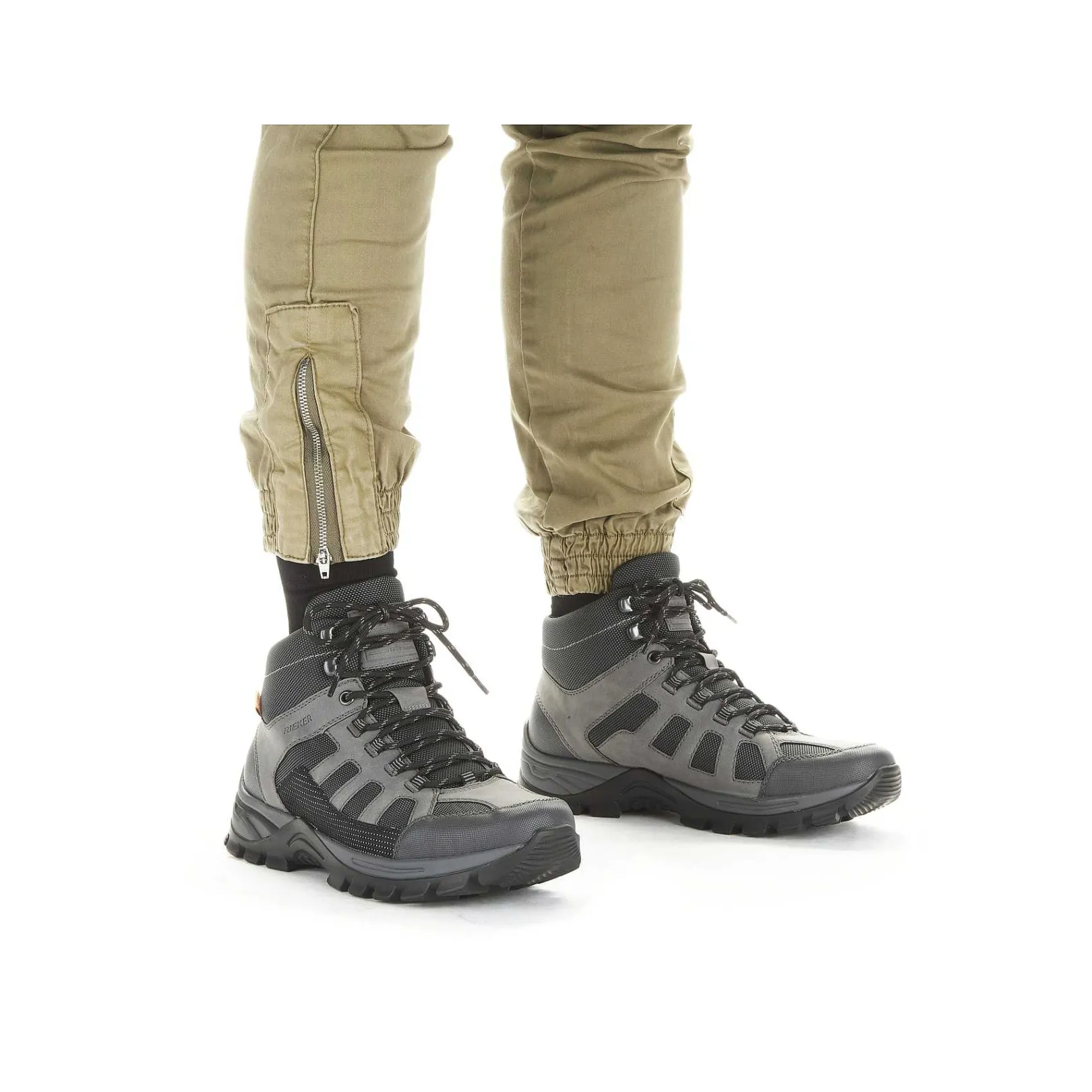 New Men'S Corded Boots Platinum Gray Men'S Boots