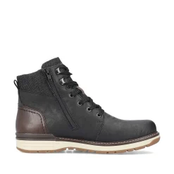 Men'S Corded Boots Night Black Men'S Boots