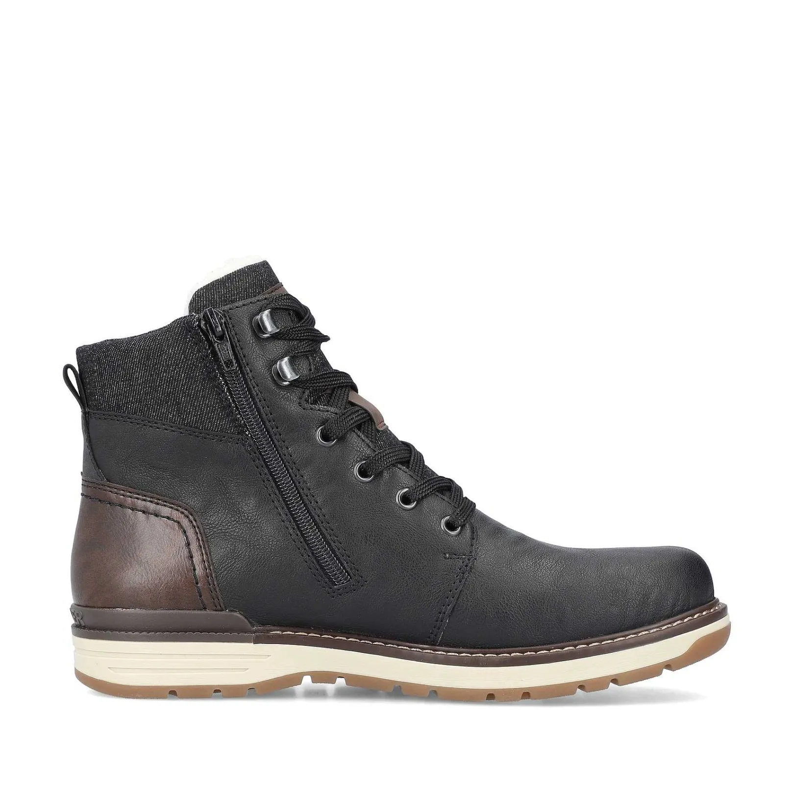 Men'S Corded Boots Night Black Men'S Boots