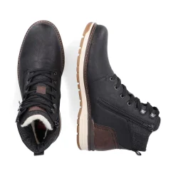 Men'S Corded Boots Night Black Men'S Boots