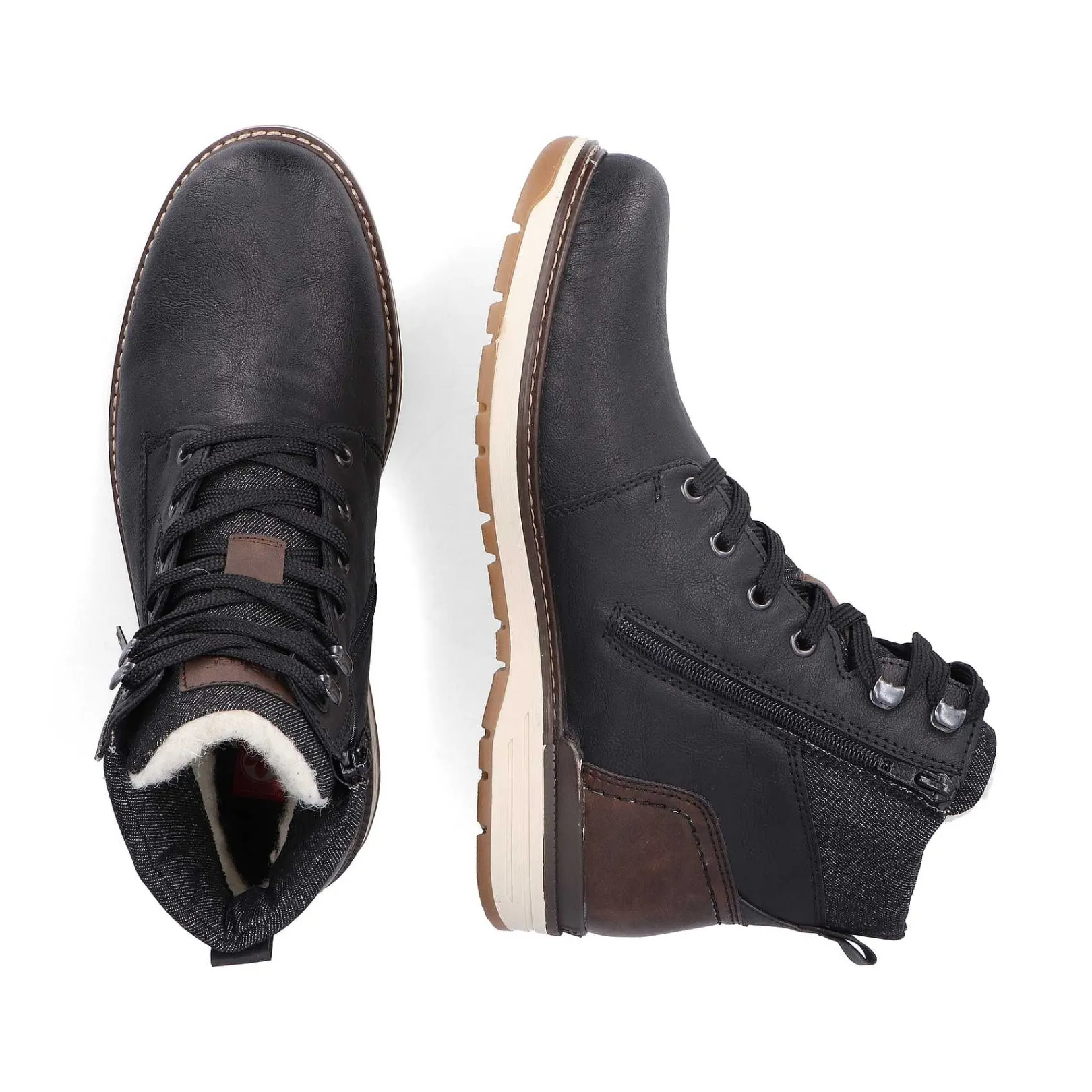 Men'S Corded Boots Night Black Men'S Boots
