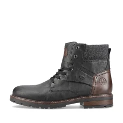 Best Men'S Corded Boots Deep Black Men'S Boots