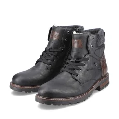 Best Men'S Corded Boots Deep Black Men'S Boots