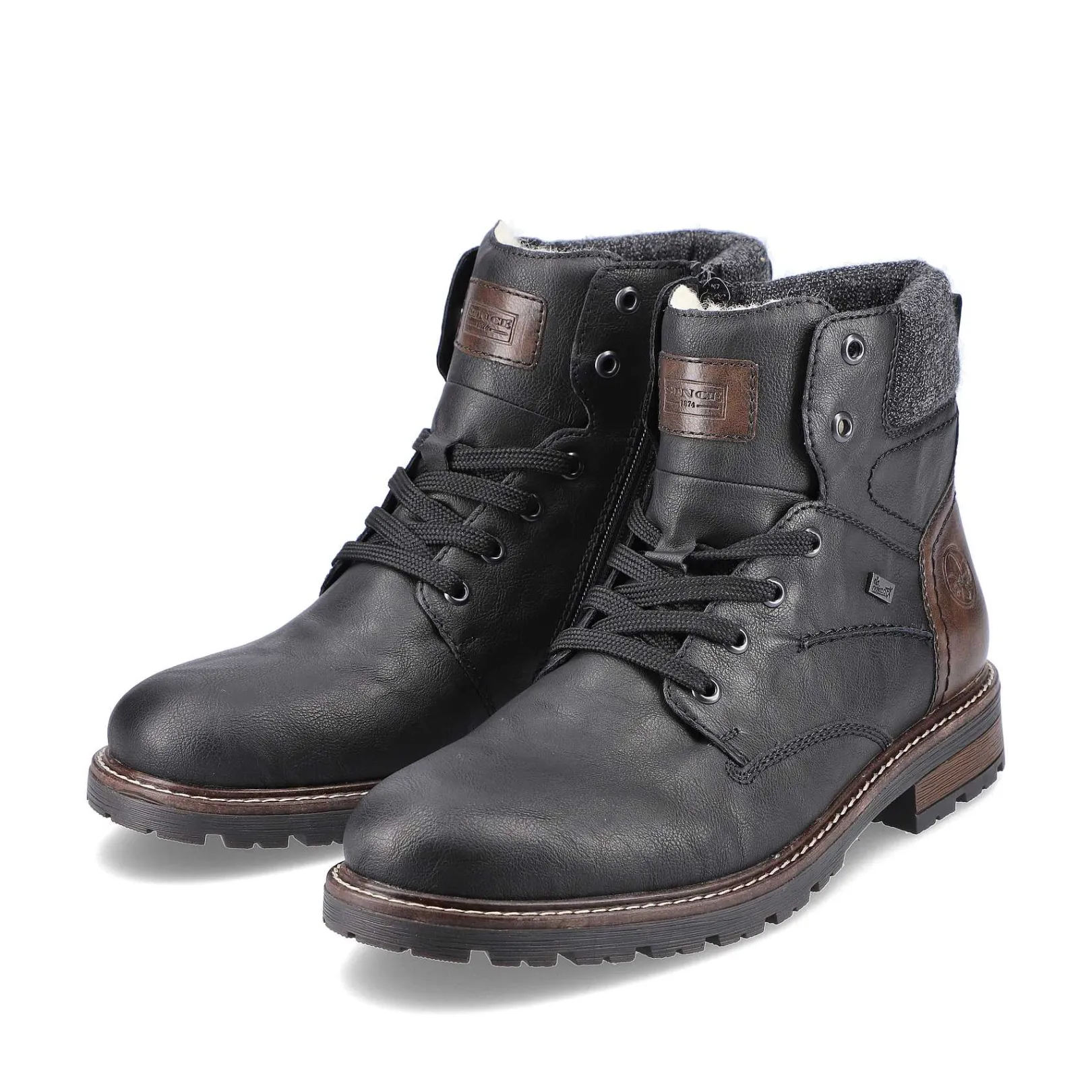 Best Men'S Corded Boots Deep Black Men'S Boots