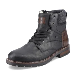 Best Men'S Corded Boots Deep Black Men'S Boots