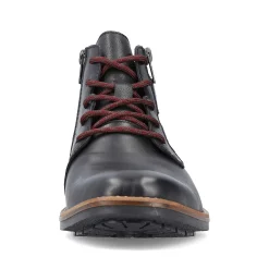 Discount Men'S Corded Boots, Glossy Black Men'S Boots