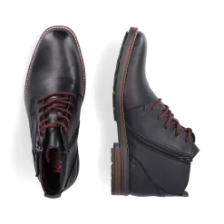 Discount Men'S Corded Boots, Glossy Black Men'S Boots