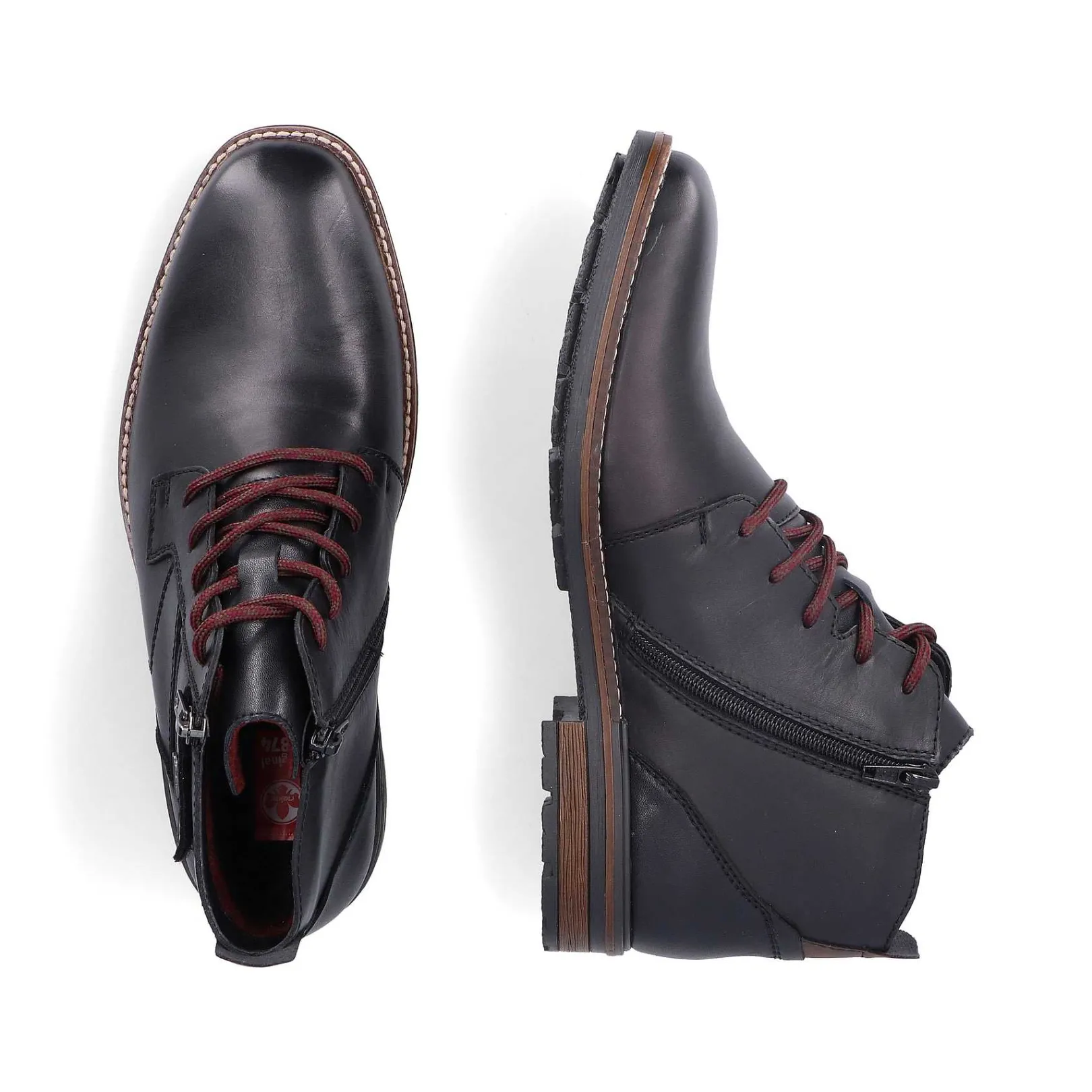 Discount Men'S Corded Boots, Glossy Black Men'S Boots