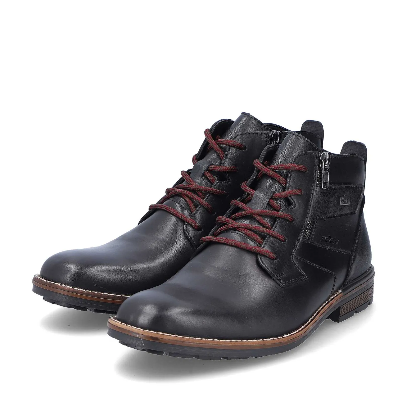 Discount Men'S Corded Boots, Glossy Black Men'S Boots