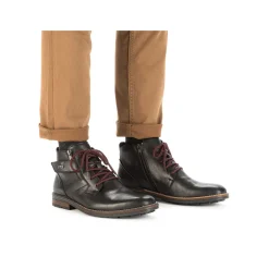 Discount Men'S Corded Boots, Glossy Black Men'S Boots