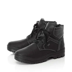 Best Men'S Corded Boots Deep Black Men'S Boots