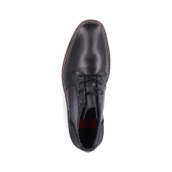 Men'S Corded Boots, Glossy Black Men'S Boots