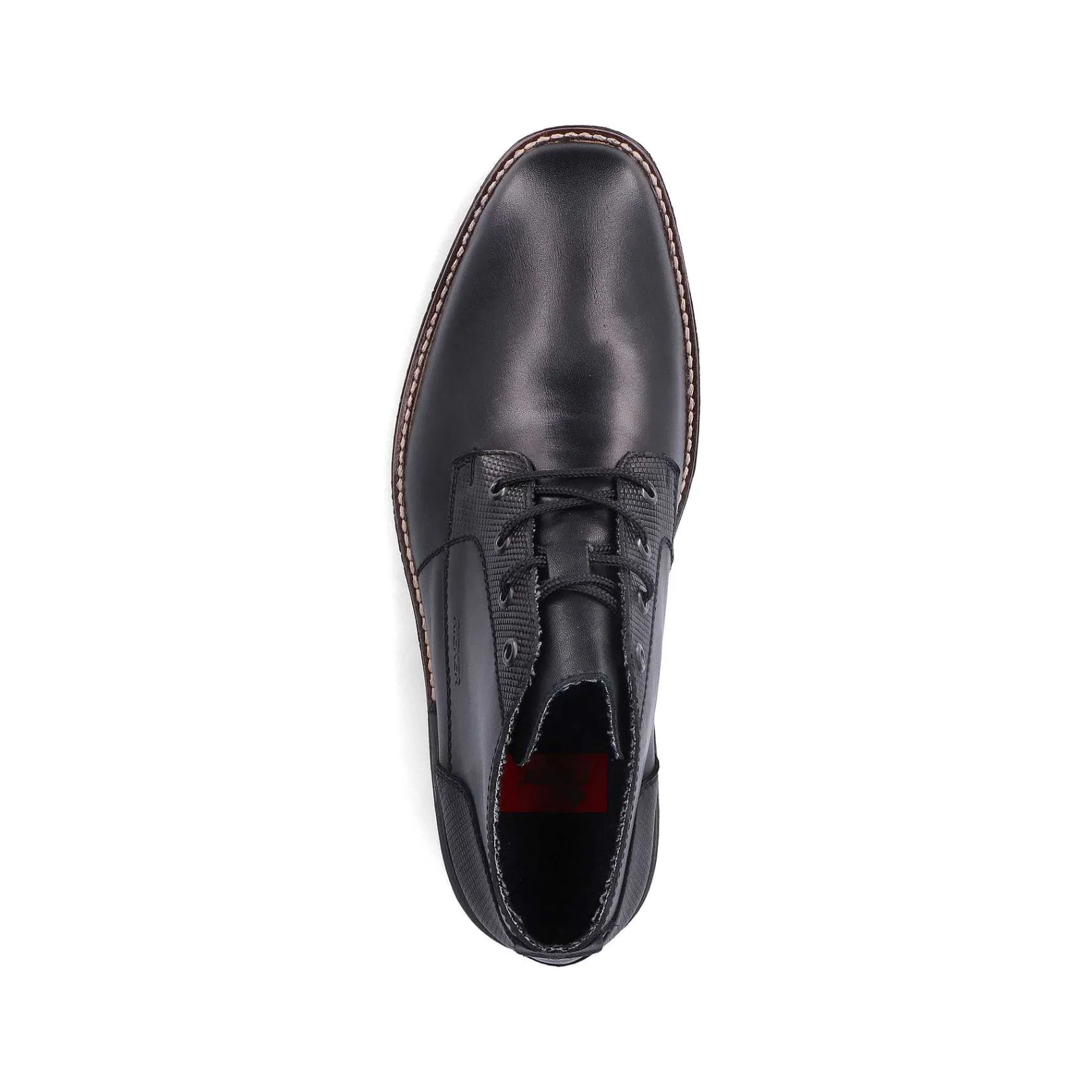 Men'S Corded Boots, Glossy Black Men'S Boots
