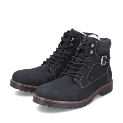 New Men'S Corded Boots Asphalt Black Men'S Boots
