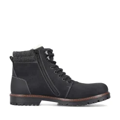 New Men'S Corded Boots Asphalt Black Men'S Boots