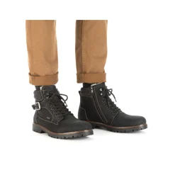 New Men'S Corded Boots Asphalt Black Men'S Boots