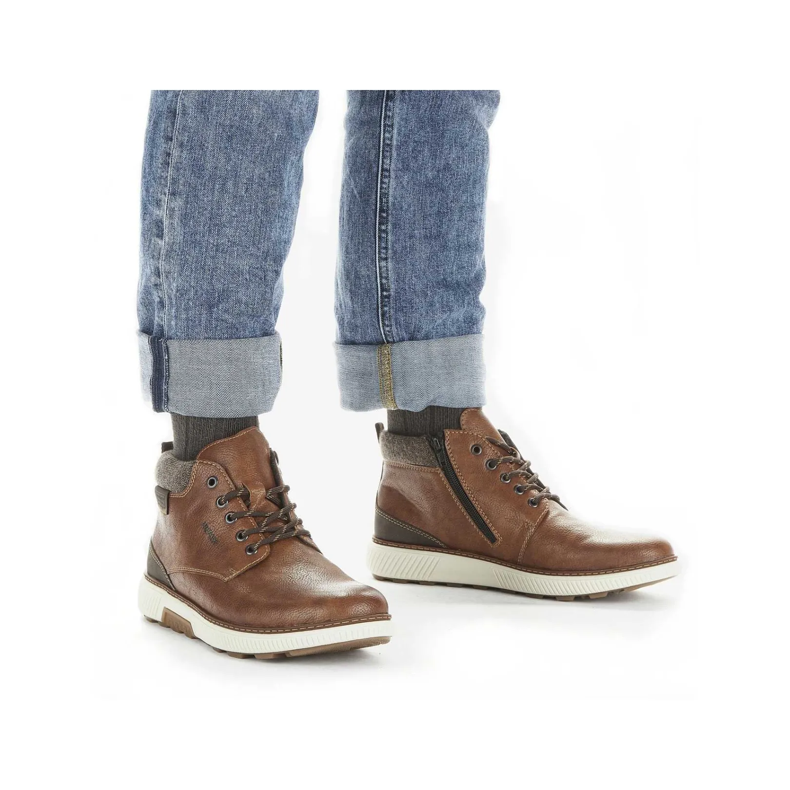 Clearance Men'S Corded Boots Chestnut Brown Men'S Boots