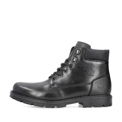 New Men'S Corded Boots, Glossy Black Men'S Boots