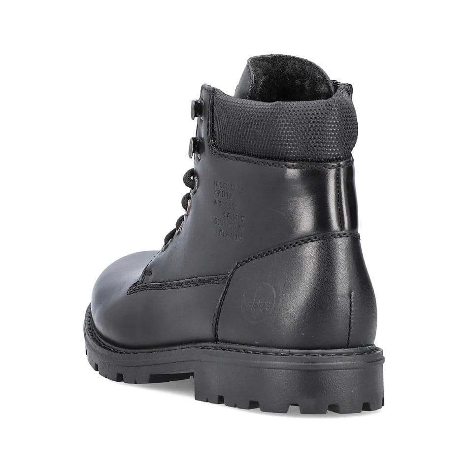 New Men'S Corded Boots, Glossy Black Men'S Boots