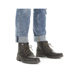 Hot Men'S Corded Boots Coffee Brown Men'S Boots