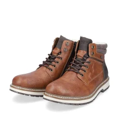 New Men'S Corded Boots Chestnut Brown Men'S Boots