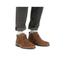 Hot Men'S Corded Boots Cinnamon Brown Men'S Boots